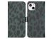 iMoshion Design Softcase Bookcase iPhone 13 - Green Leopard
