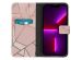 iMoshion Design Softcase Bookcase iPhone 13 Pro - Pink Graphic