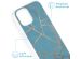 iMoshion Design hoesje iPhone 13 - Grafisch Koper / Blauw