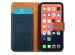 iMoshion Luxe Canvas Bookcase iPhone 13 Mini -Donkerblauw