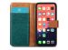iMoshion Luxe Canvas Bookcase iPhone 13 - Groen