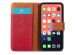 iMoshion Luxe Canvas Bookcase iPhone 13 Pro - Rood