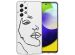 iMoshion Design hoesje Samsung Galaxy A53 - Abstract Gezicht - Wit / Zwart