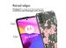 iMoshion Design hoesje Motorola Moto E30 / E40 - Bloem - Roze / Groen