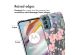 iMoshion Design hoesje Motorola Moto G60 - Bloem - Roze / Groen