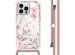 iMoshion Design hoesje met koord iPhone 14 Pro - Bloem - Roze