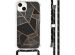 iMoshion Design hoesje met koord iPhone 14 Plus - Grafisch Koper - Zwart / Goud