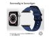iMoshion Nylon bandje Apple Watch Series 1-9 / SE - 38/40/41mm - Donkerblauw
