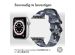 iMoshion Nylon bandje Apple Watch Series 1-9 / SE - 38/40/41mm - Camouflage Grijs