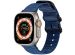 iMoshion Nylon bandje Apple Watch Series 1-9 / SE / Ultra (2) - 42/44/45/49 mm - Donkerblauw
