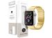 Selencia Stalen magnetisch bandje Apple Watch Series 1-9 / SE / Ultra (2) - 42/44/45/49 mm - Goud