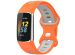 iMoshion Siliconen sport bandje Fitbit Charge 5 / Charge 6 - Oranje / Grijs
