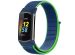 iMoshion Nylon bandje Fitbit Charge 5 / Charge 6 - Maat L - Blauw / Groen