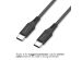 iMoshion Wall Charger met USB-C naar USB-C kabel - Oplader - Gevlochten textiel - 20 Watt - 1,5 meter - Zwart