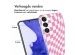 iMoshion Design hoesje Samsung Galaxy S23 Plus - Retro Pink Check