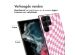 iMoshion Design hoesje Samsung Galaxy S23 Ultra - Retro Pink Check