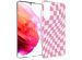 iMoshion Design hoesje Samsung Galaxy S21 FE - Retro Pink Check