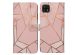 iMoshion Design Softcase Bookcase Galaxy A22 (5G) - Pink Graphic