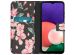iMoshion Design Softcase Bookcase Galaxy A22 (5G) - Blossom Black