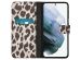 iMoshion Design Softcase Bookcase Galaxy S21 - Golden Leopard