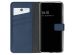 Selencia Echt Lederen Bookcase Samsung Galaxy S21 FE - Blauw