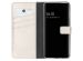 Selencia Echt Lederen Bookcase Samsung Galaxy S21 FE - Lichtgrijs