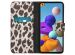 iMoshion Design Softcase Bookcase Galaxy A21s - Golden Leopard