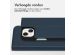 Accezz Premium Leather Slim Bookcase iPhone 13 - Donkerblauw