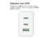 Accezz Power Pro GaN Ultra Fast Wall Charger - Oplader 2x USB-C & USB aansluiting - Snellader - Power Delivery - 65W - Wit