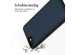 Accezz Premium Leather Card Slot Backcover iPhone SE (2022 / 2020) / 8 / 7 / 6(s) - Donkerblauw