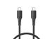 iMoshion Braided USB-C naar USB-C kabel - 0,5 meter - Zwart