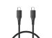 iMoshion Braided USB-C naar USB-C kabel - 1 meter - Zwart