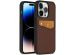 Accezz Premium Leather Card Slot Backcover iPhone 14 Pro - Bruin