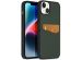 Accezz Premium Leather Card Slot Backcover iPhone 14 Plus - Groen