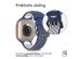iMoshion Siliconen sport bandje gesp Apple Watch Series 1-9 / SE / Ultra (2) - 42/44/45/49 mm - Donkerblauw / Wit