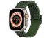 iMoshion Elastisch nylon bandje Apple Watch Series 1-9 / SE / Ultra (2) - 42/44/45/49 mm - Donkergroen