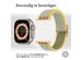 iMoshion Elastisch nylon bandje Apple Watch Series 1-9 / SE / Ultra (2) - 42/44/45/49 mm - Lichtgroen