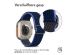 iMoshion Elastisch nylon bandje Apple Watch Series 1-9 / SE / Ultra (2) - 42/44/45/49 mm - Donkerblauw