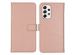 Selencia Echt Lederen Booktype Samsung Galaxy A53 - Dusty Pink