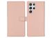 Selencia Echt Lederen Booktype Samsung Galaxy S22 Ultra - Dusty Pink