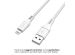 iMoshion Lightning naar USB kabel - Non-MFi - Gevlochten textiel - 3 meter - Wit
