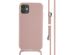 iMoshion Siliconen hoesje met koord iPhone 11 - Sand Pink