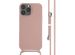 iMoshion Siliconen hoesje met koord iPhone 13 Pro Max - Sand Pink