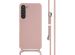 iMoshion Siliconen hoesje met koord Samsung Galaxy S23 Plus - Sand Pink