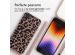 iMoshion Siliconen design hoesje met koord iPhone SE (2022 / 2020) / 8 / 7 - Animal Pink