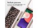 iMoshion Siliconen design hoesje met koord Samsung Galaxy A22 (5G) - Animal Pink