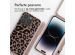 iMoshion Siliconen design hoesje met koord iPhone 14 Pro - Animal Pink