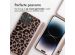 iMoshion Siliconen design hoesje met koord iPhone 14 Pro Max - Animal Pink