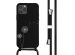 iMoshion Siliconen design hoesje met koord iPhone 12 (Pro) - Dandelion Black