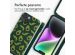 iMoshion Siliconen design hoesje met koord iPhone 14 - Avocado Green